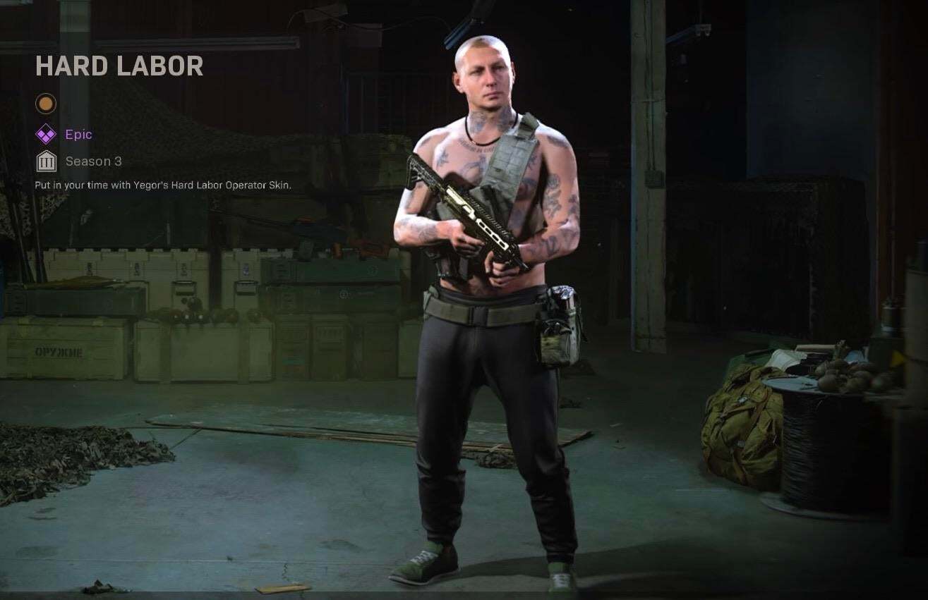 10 hottest Warzone male skins Yegor Hard Labor