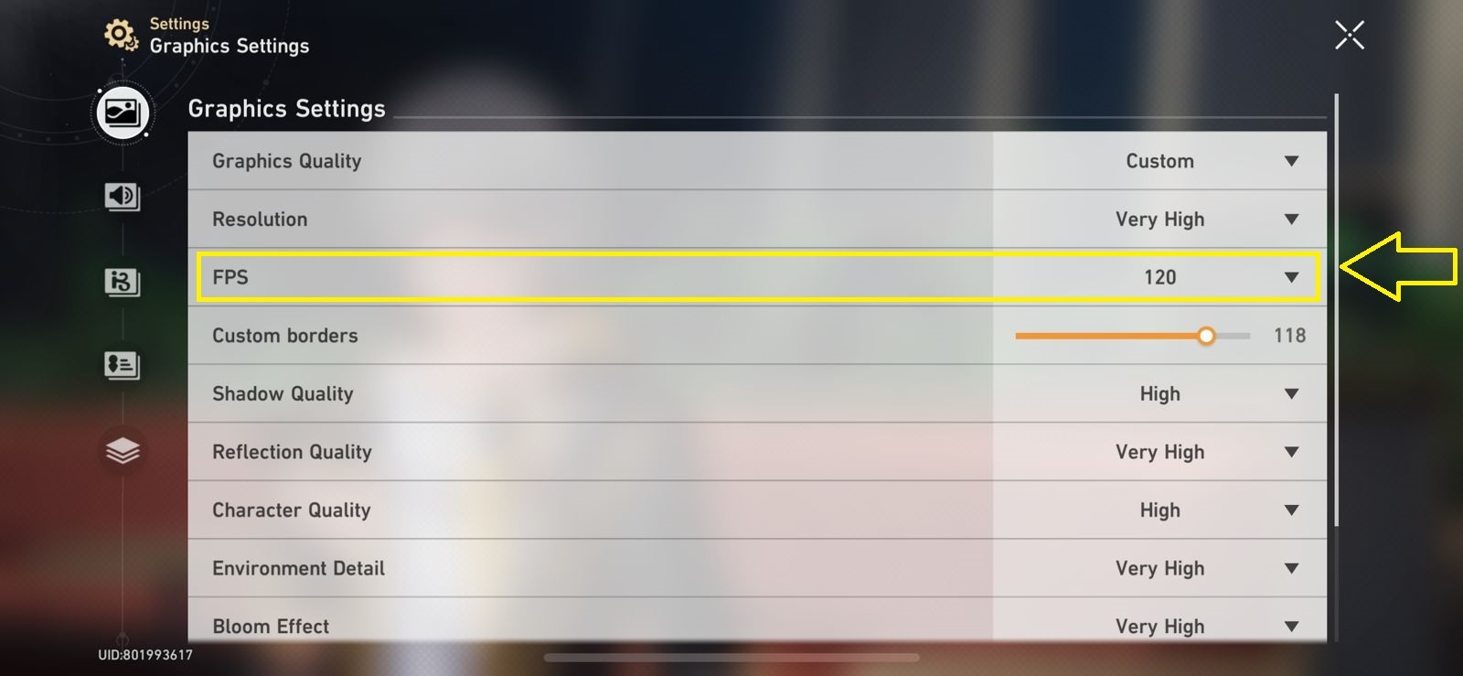 120 FPS HSR