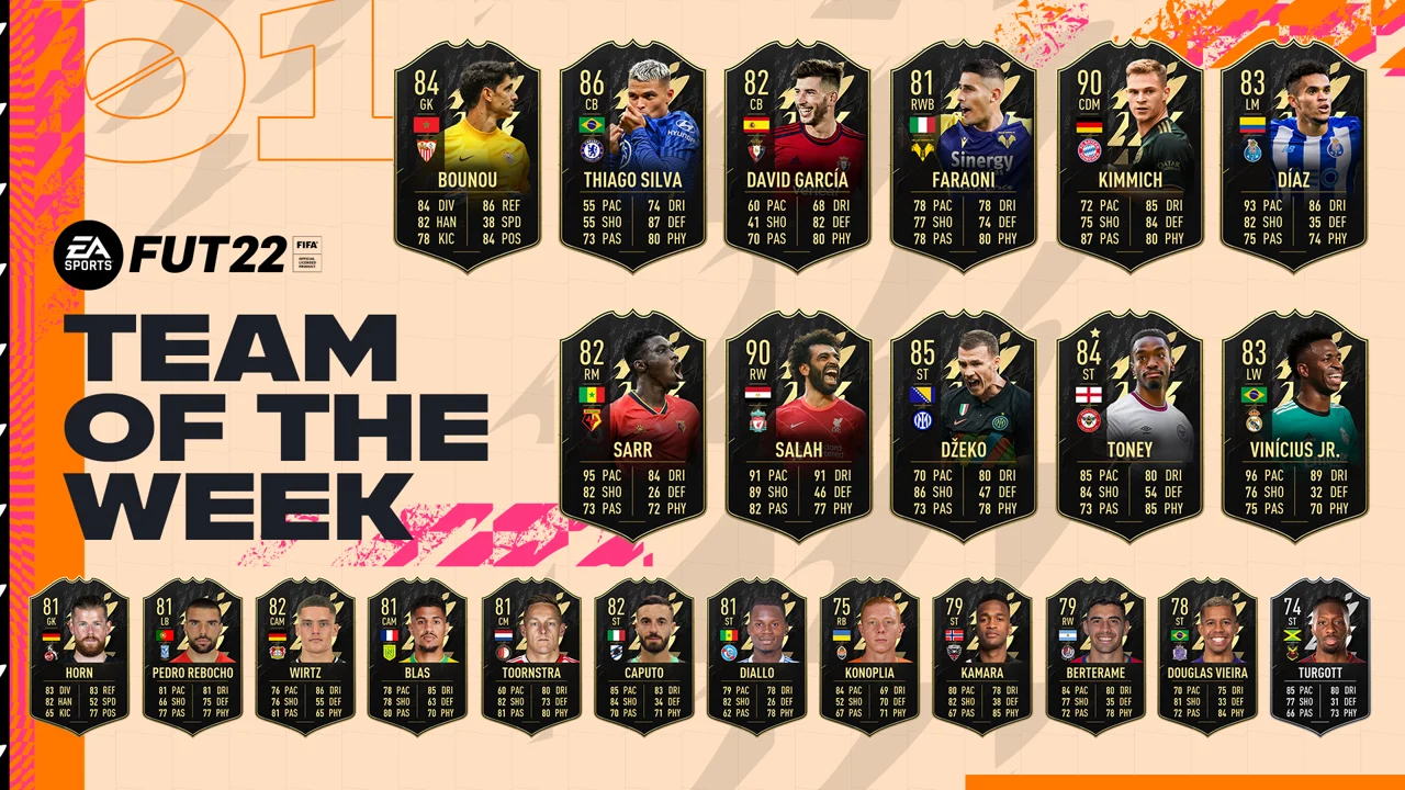 FIFA 22 Ultimate Team TOTW Team 1