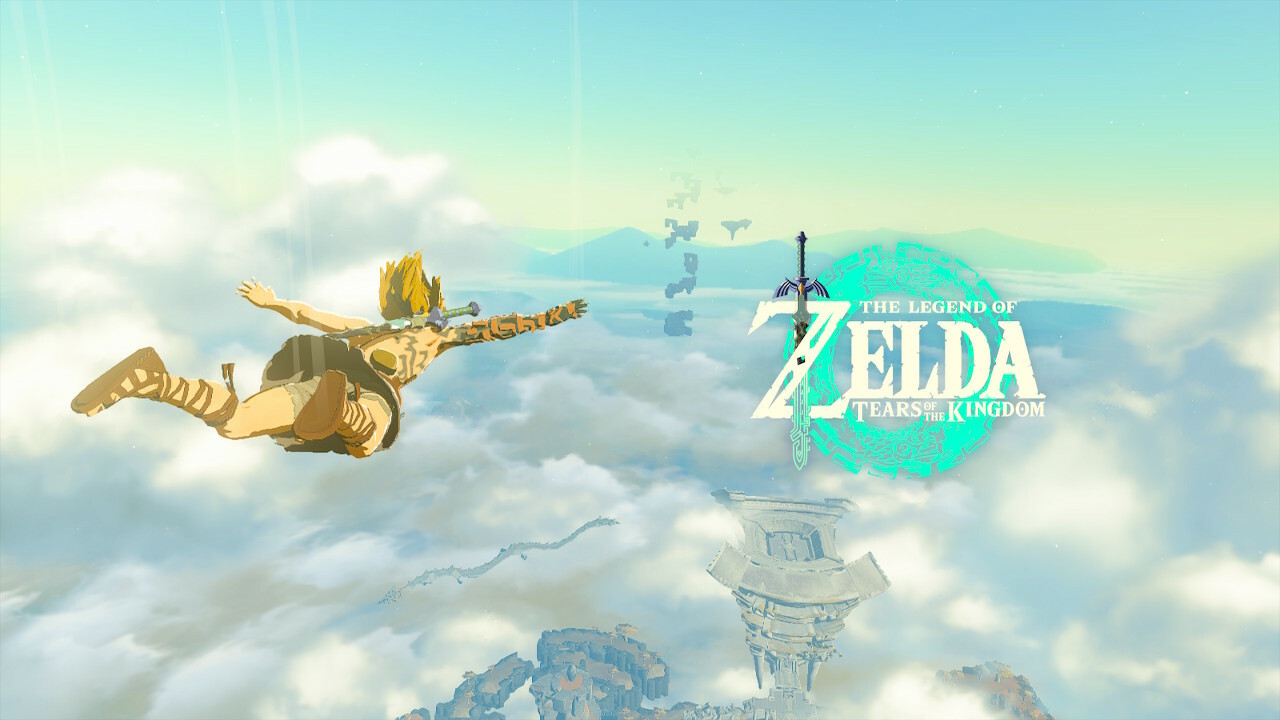 Link gliding in Zelda Tears of the Kingdom