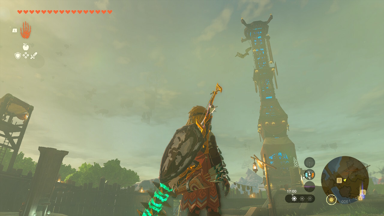 The Skyview Tower in Lookout Landing in Zelda: Tears of the Kingdom