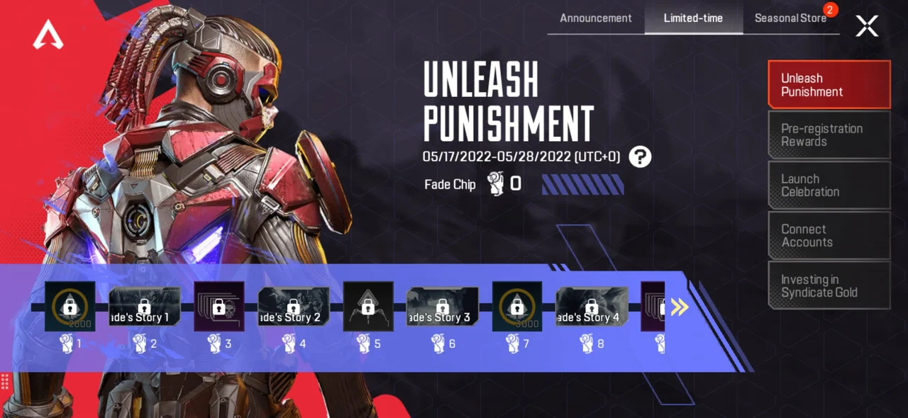 Apex Legends Unleashed Punishment how to find fade chips