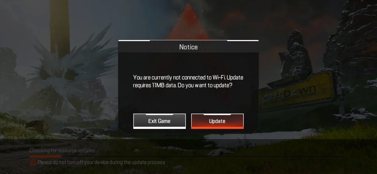 Apex legends mobile June 21 update 11MB ping