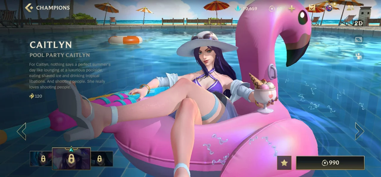 Caitlyn Wild Rift Pool Party