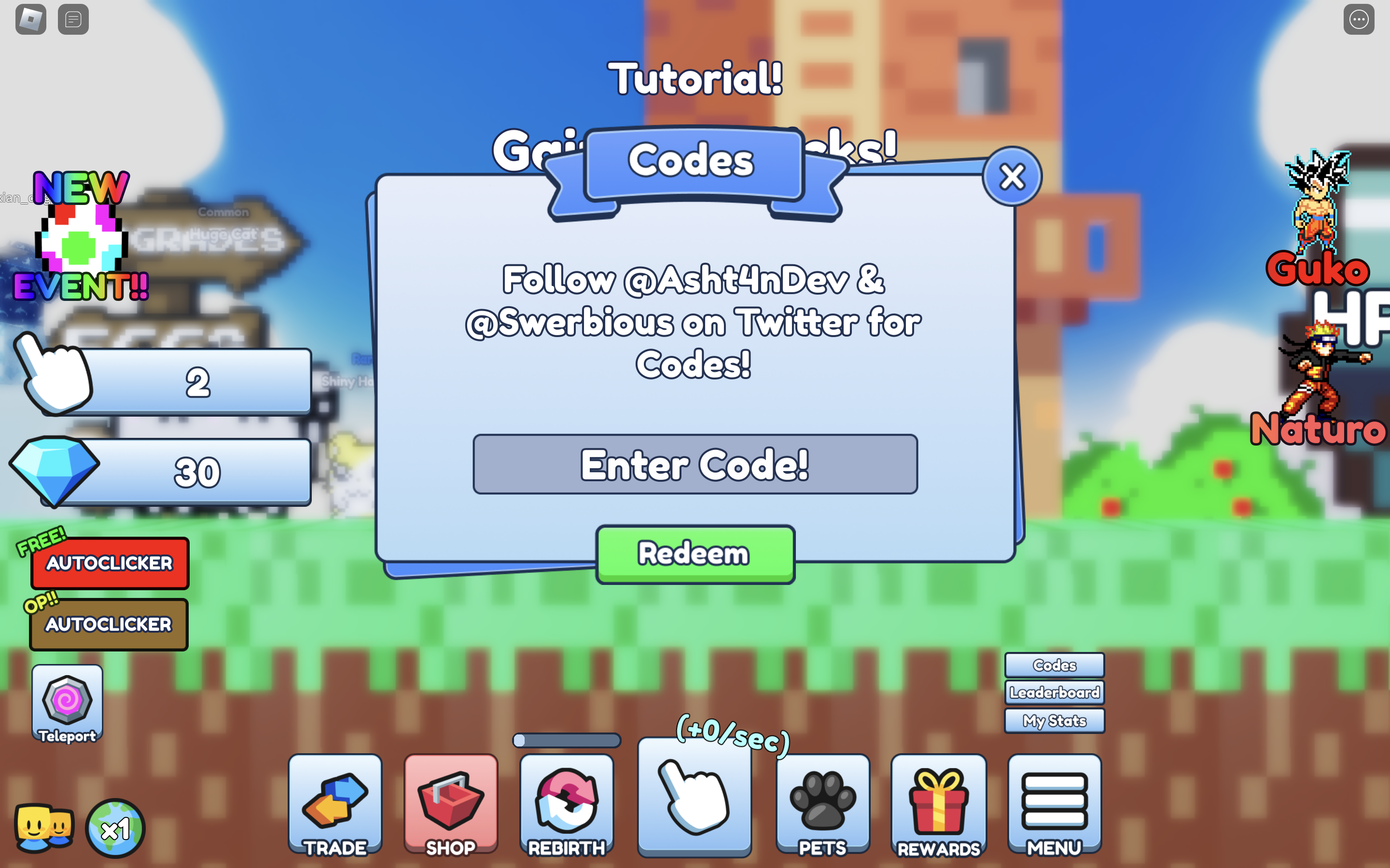 2 D Clickers How to redeem codes
