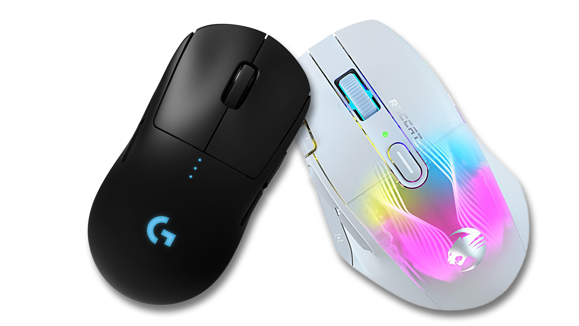 Logitech G Pro und Roccat Kone XP Air.