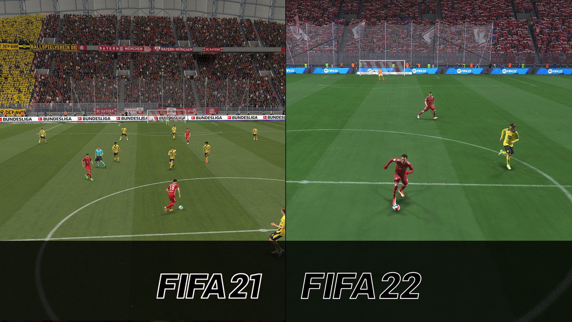 4 Stadion FIFA 21 vs FIFA 22 Grafikvergleich