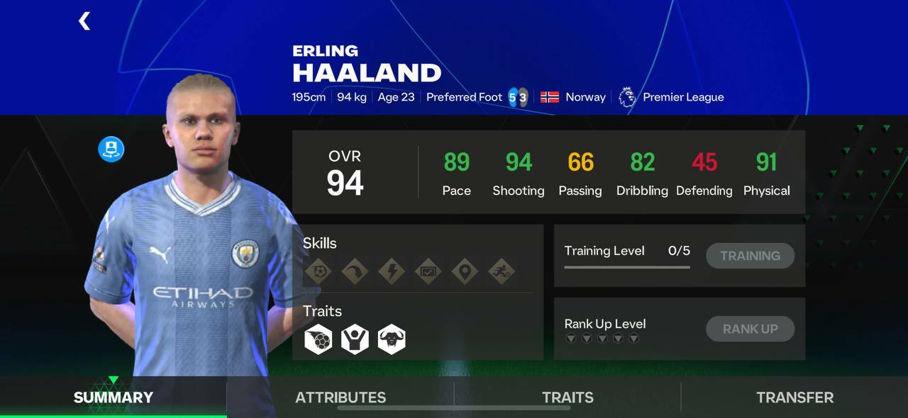 94 UCL Erling Haaland FC Mobile