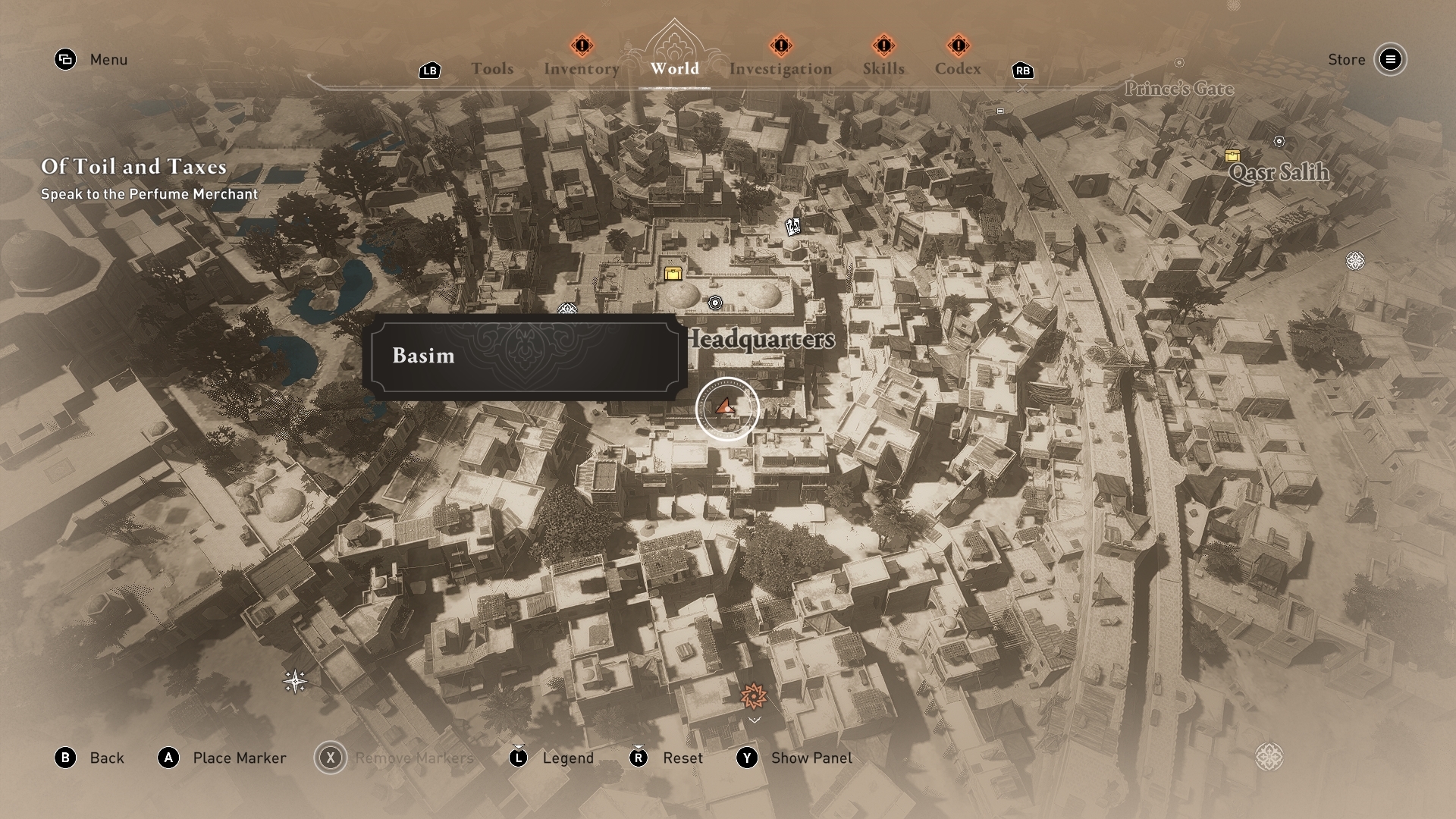 AC Mirage Enigma Just Rewards Solution Map