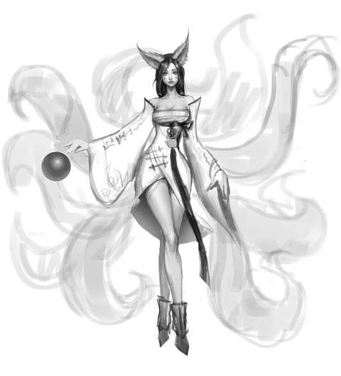 Ahri Original Concept Art