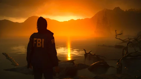 Alan Wake 2 cauldron lake sunset 2