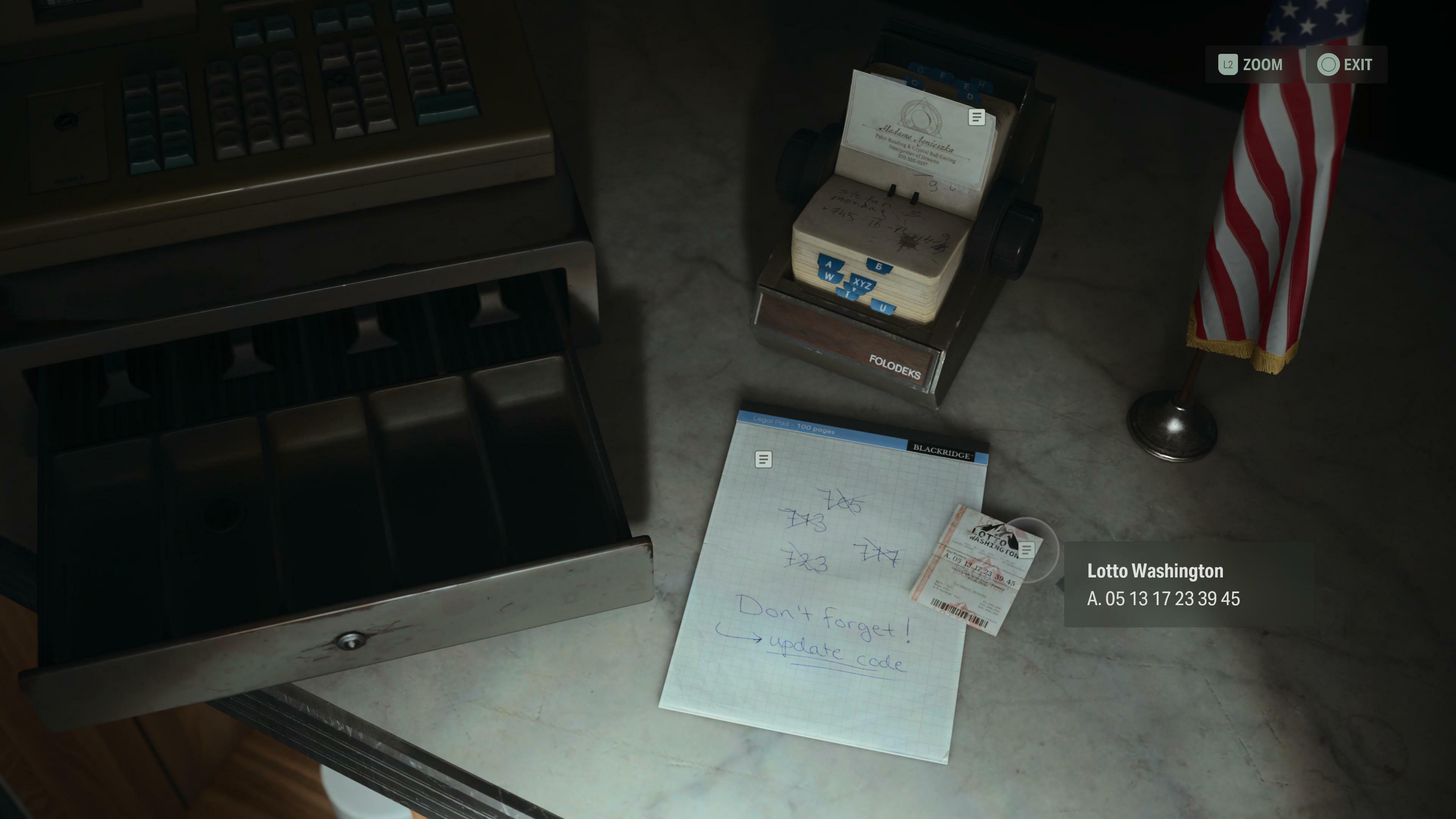 Alan Wake 2 shotgun padlock