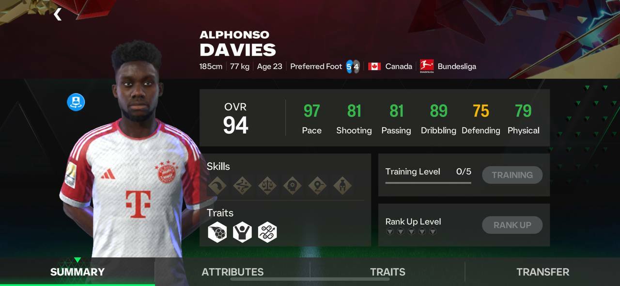 alphonso davies 94 fc mobile