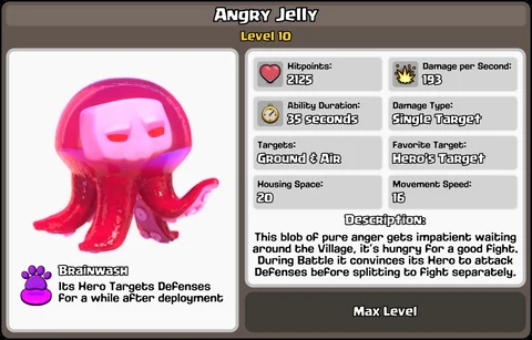 Angry Jelly Stats Clash Of Clans