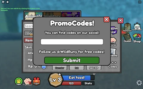 Animal Evolution Simulator redeem codes