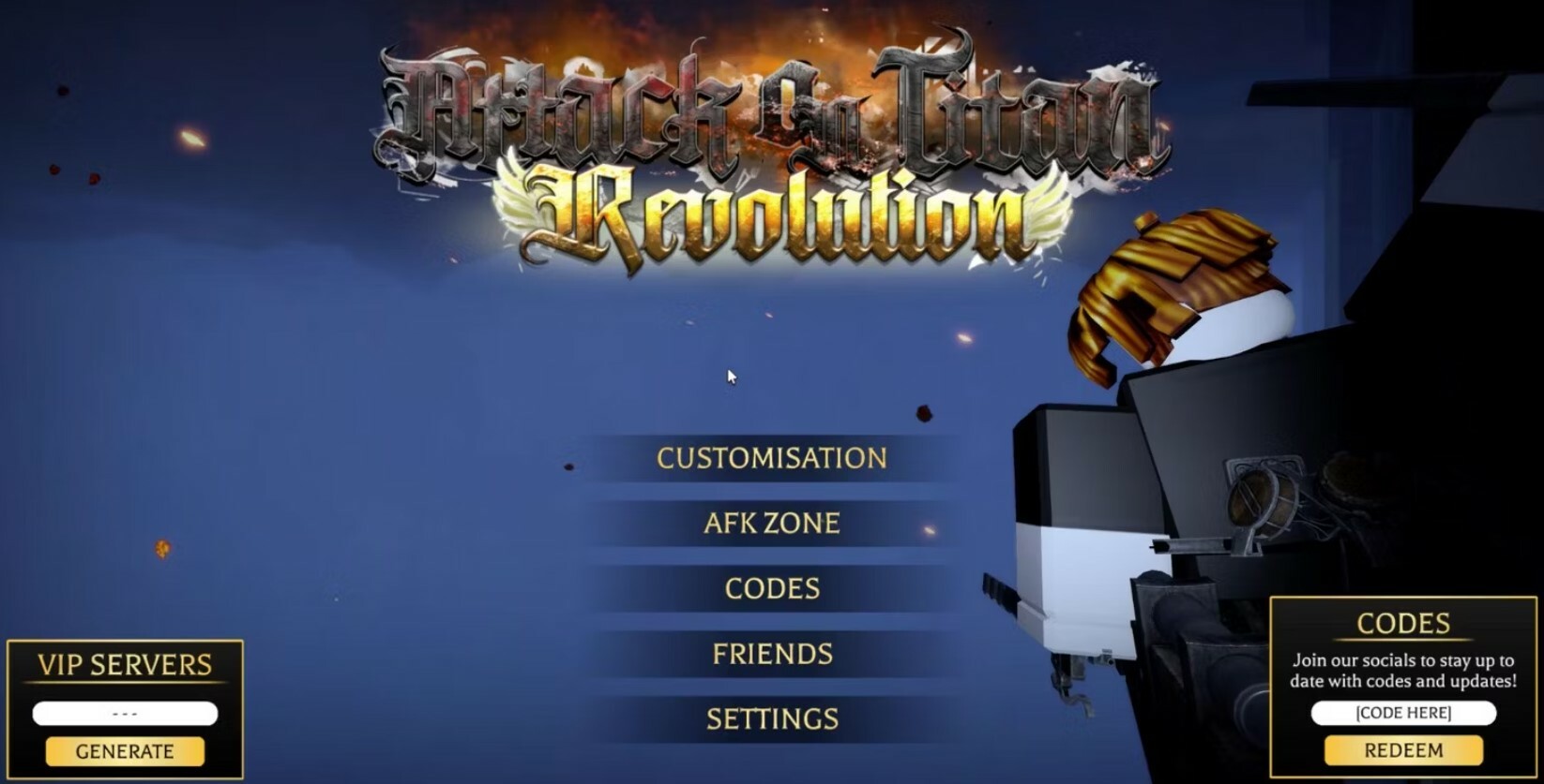 Attack on Titan Revolution Redeem Codes How To Use