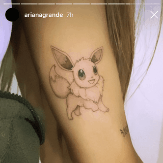 Ariana Grande Pokemon Tattoo