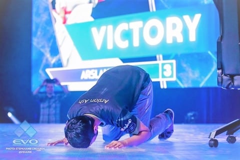 Arslan Ash after winning Evo 2019