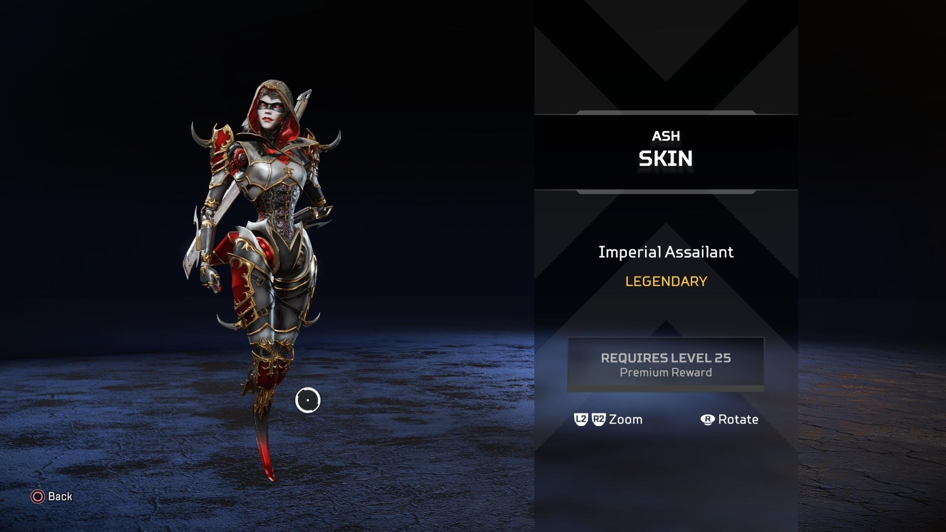 Ash Skin Imperial Assailant Level 25