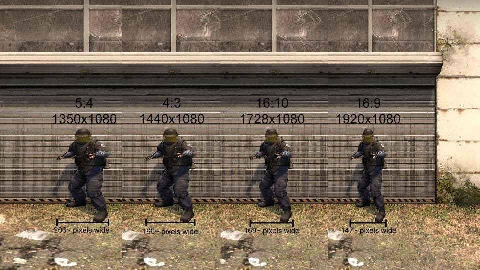 CS:GO options and settings player models aspect ratio