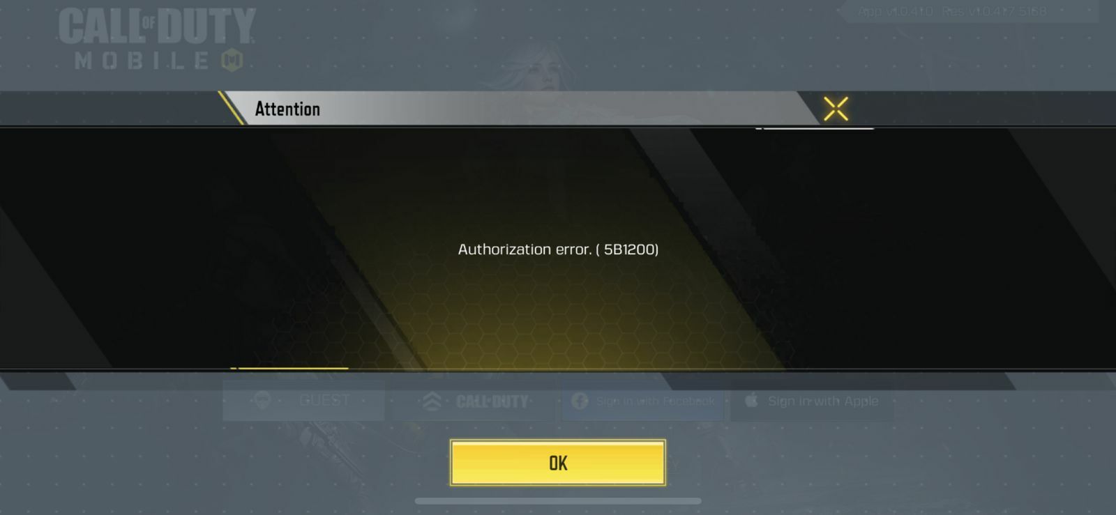 Authorization Error