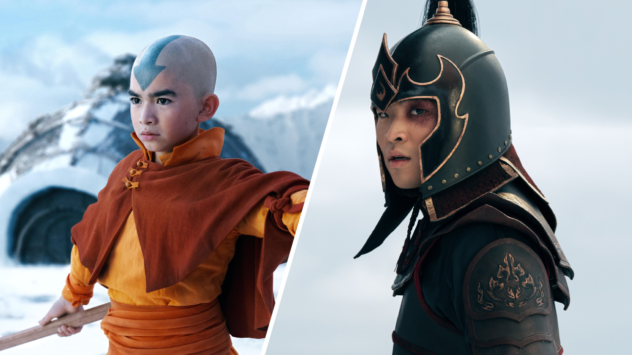 Gordon Cormier as Aang and Dallas Liu as Zuko