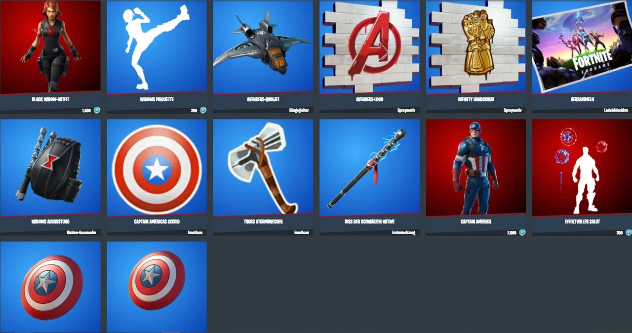 Avengers Set Fortnite