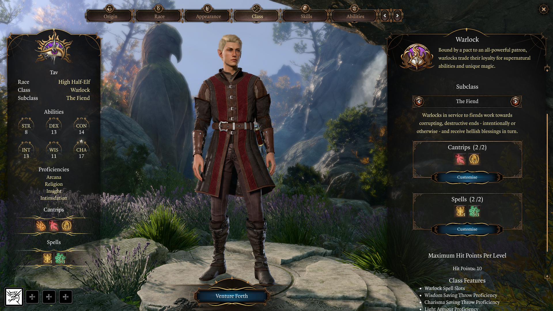 Baldurs Gate 3 Warlock
