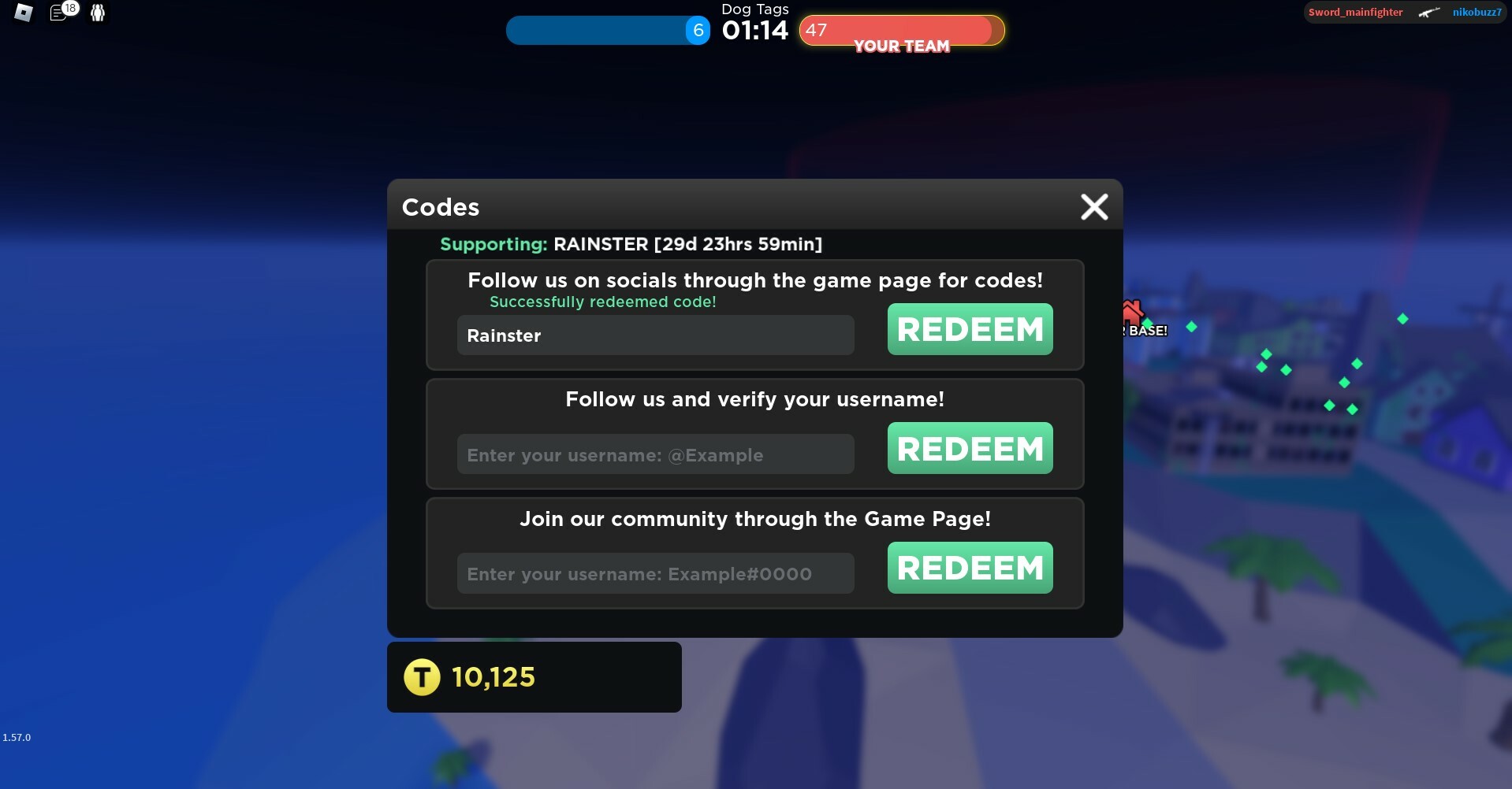Base battles codes