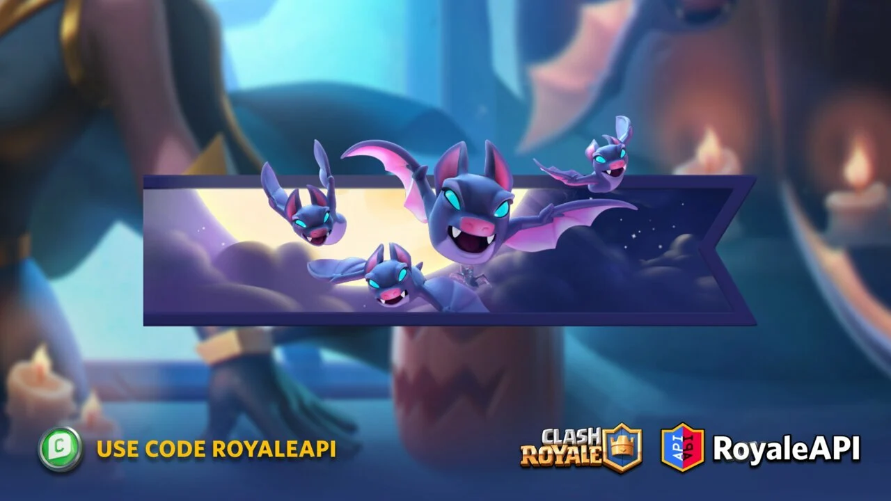 Clash Royale Season 40 October 2022 Bats with massive moon battle banners supercell