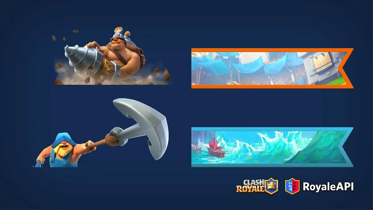 The Mighty Miner and Fisherman get new Battle Banners! Supercell Clash Royale Clash From the Past August 2022 season