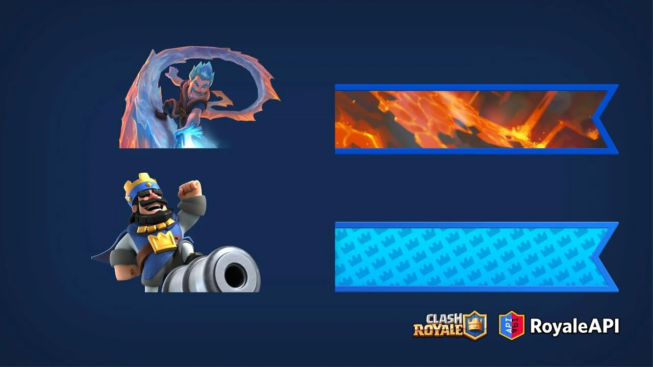 Ice Wizard and the King will get new Battle Banners in the August 2022 season! Supercell Clash Royale