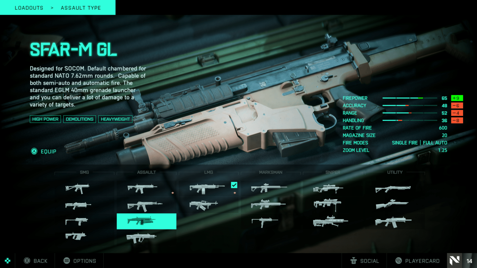 Battlefield Weapons SFAR