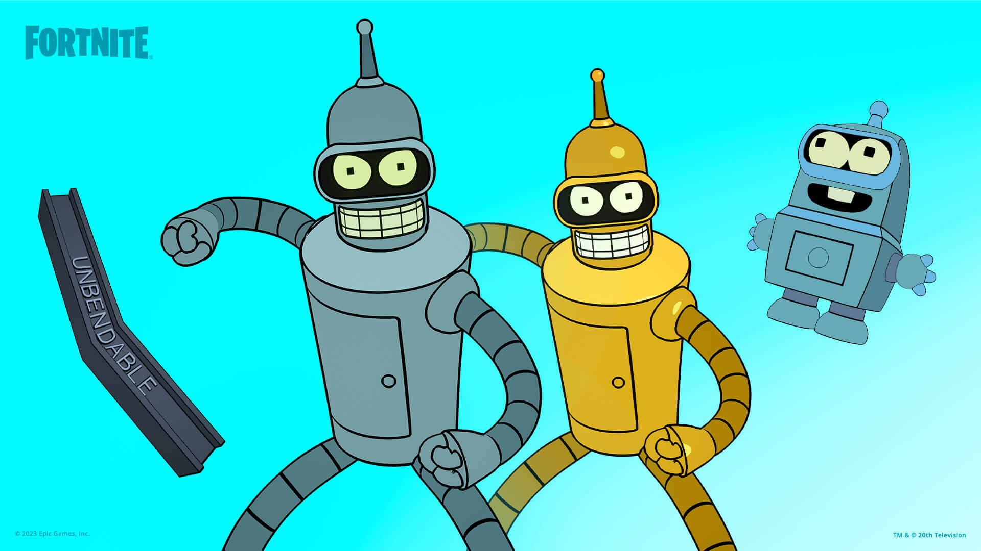 Fortnite Futurama Crossover Event Collaborations Fry Bender Leela Skins Outfits Weapons Cosmetics Epic Games