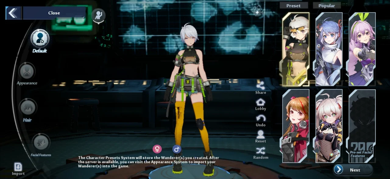 This is how the character customization screen looks like in Tower of Fantasy! Hotta Studio