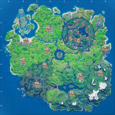 Birthday cake locations fortnite