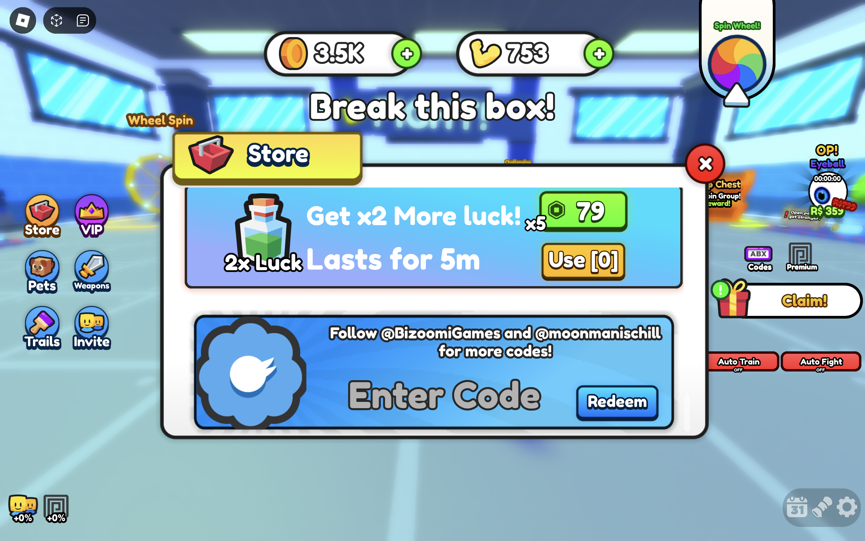 Break Stuff Simulator redeem codes