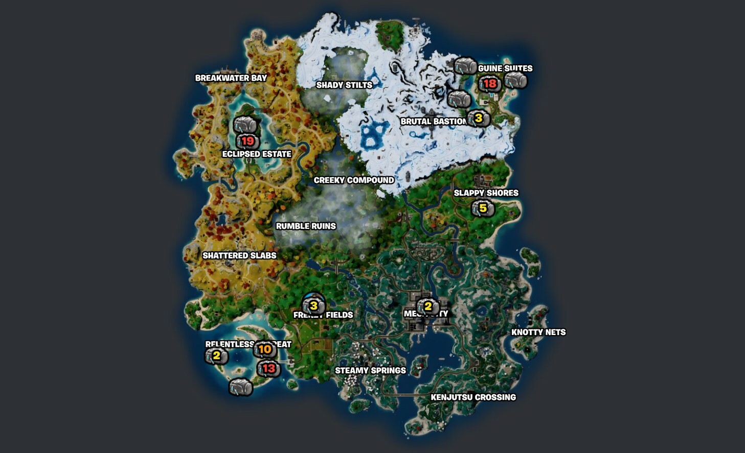 Fortnite Chapter 4 Season 4 Business Turret Locations