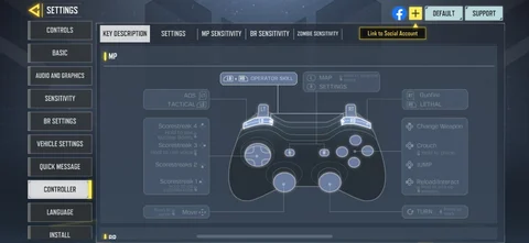 COD Mobile Controller Layout