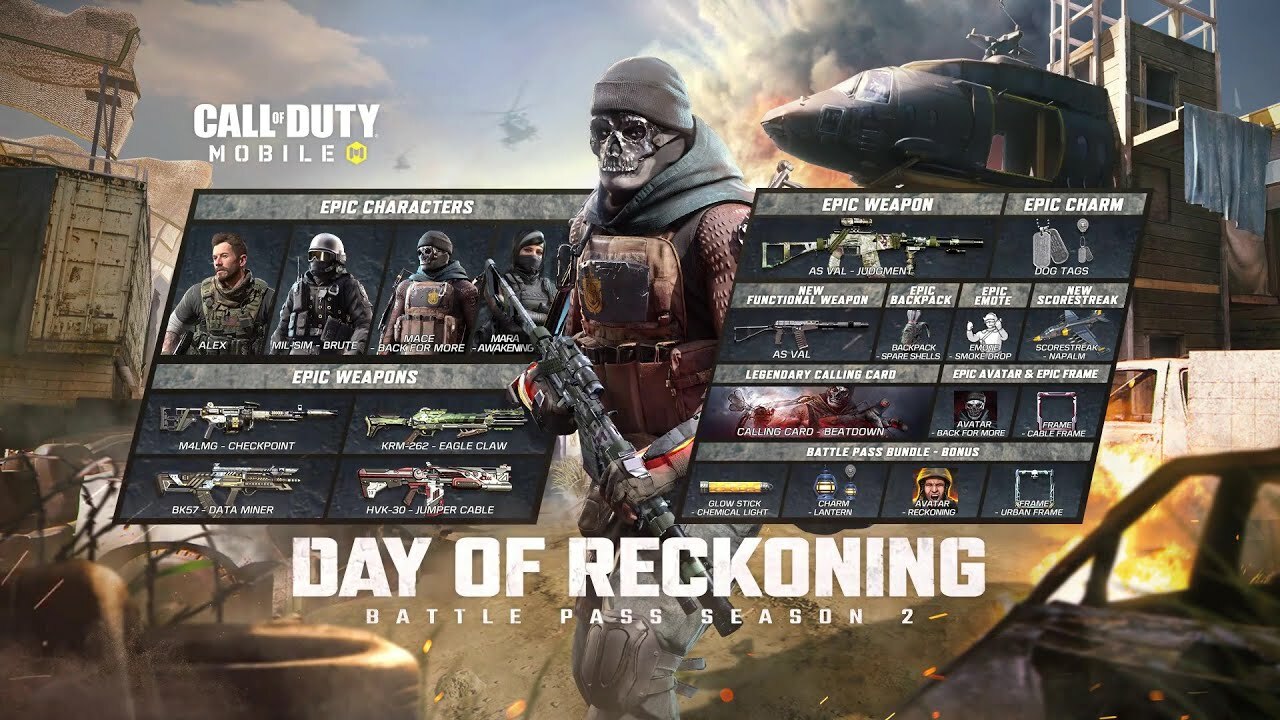 COD mobile Season 2 day of reckoning battle pass vault