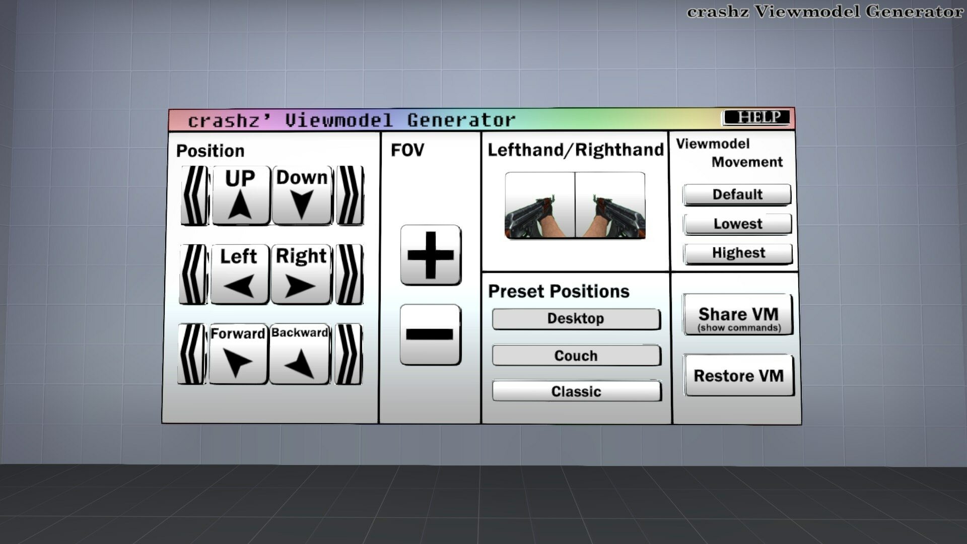 CSGO Viewmodel Map