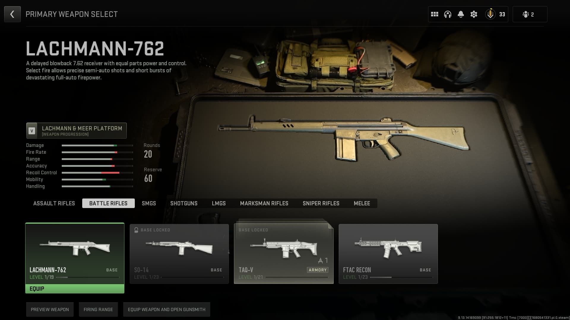 Call of Duty Modern Warfare 2 Lachmann 762