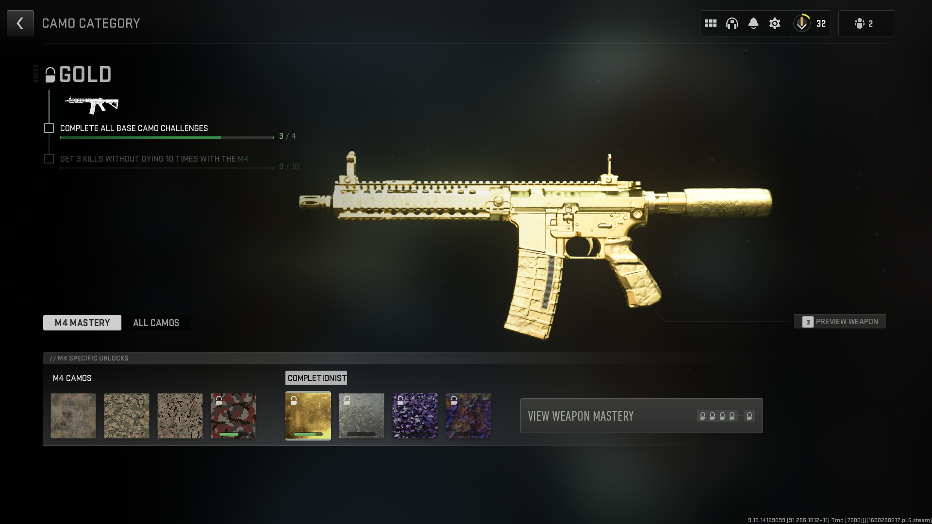 MW2 Gold Camo