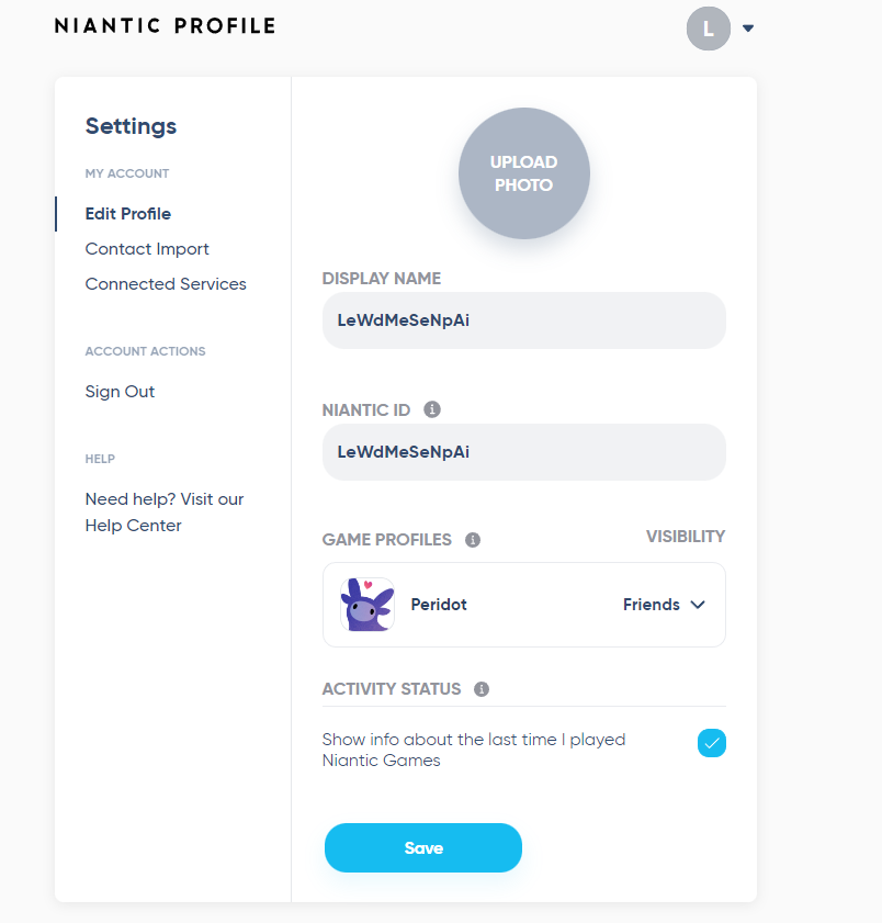 Changing Niantic ID