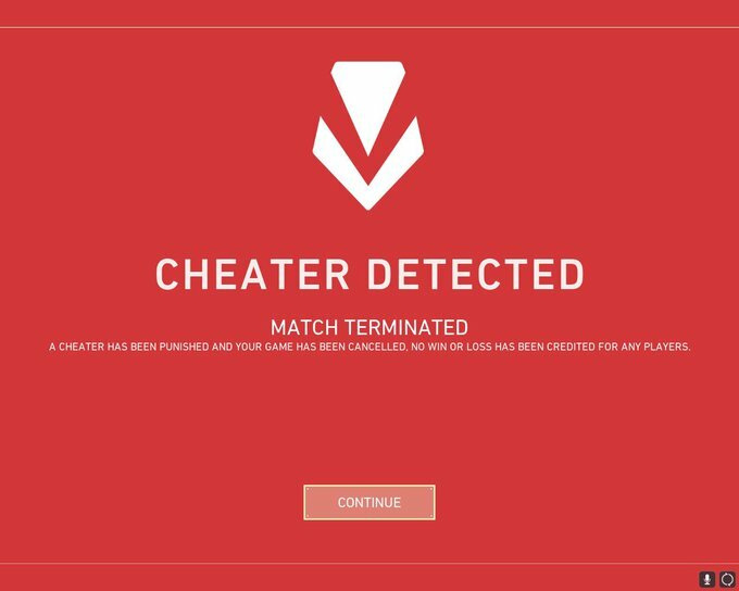 Cheater Detected VAL