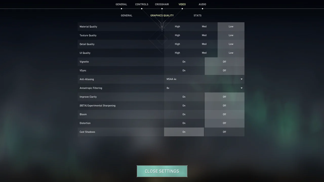 Chronicle Graphics Quality Settings