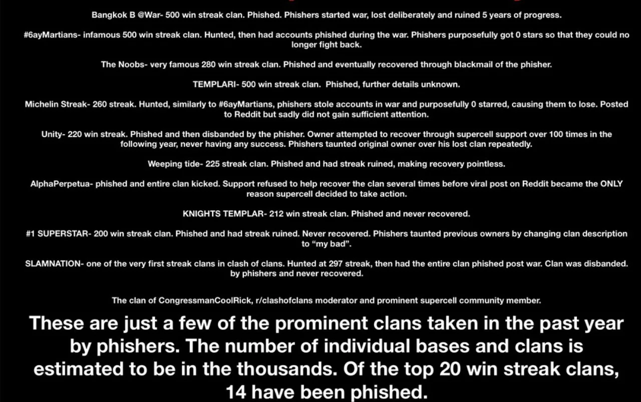 Clash of Clans Account scams Clans Supercell Boycott