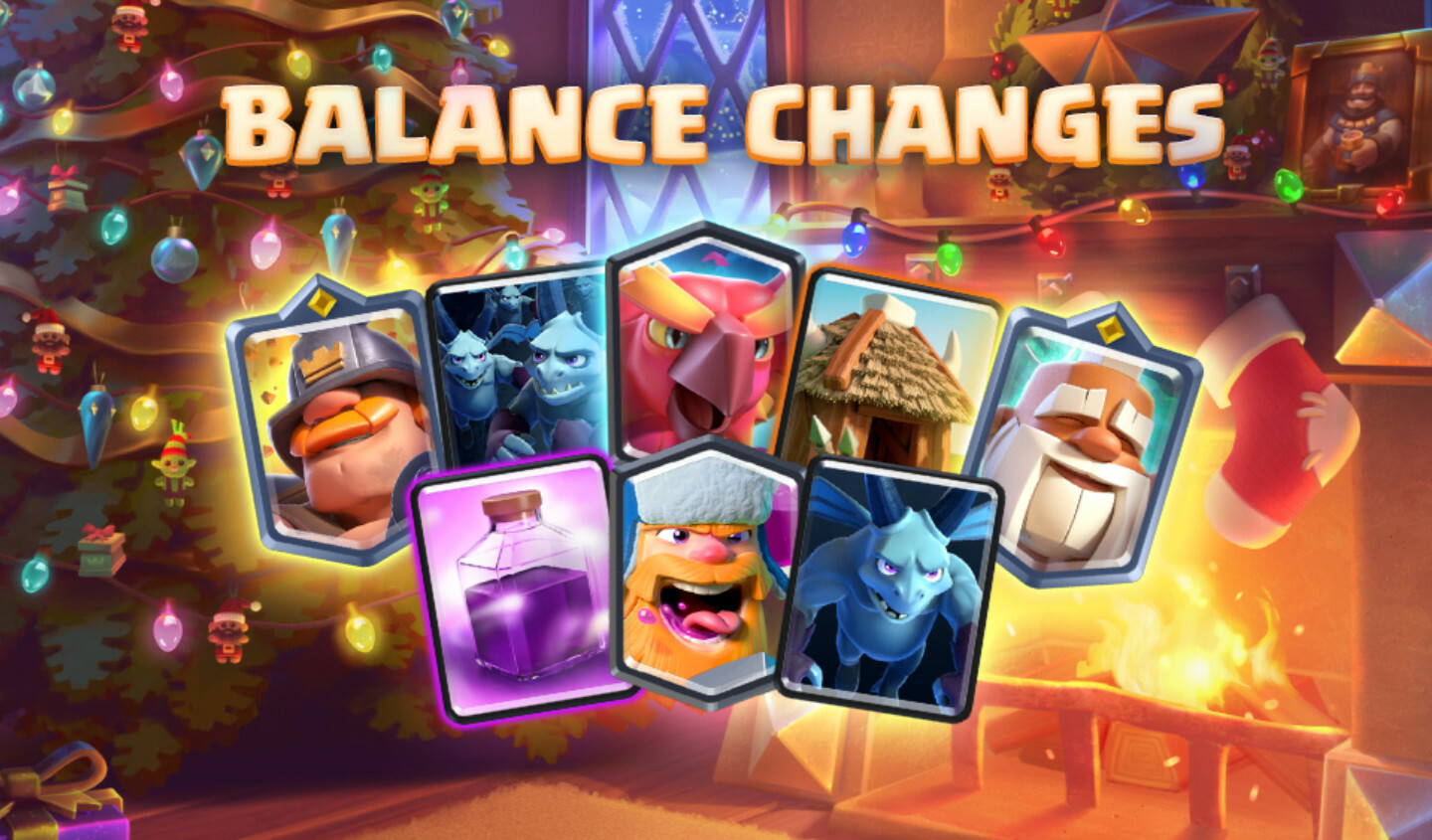 Clash Royale December balance changes buffs nerfs adjustments Supercell