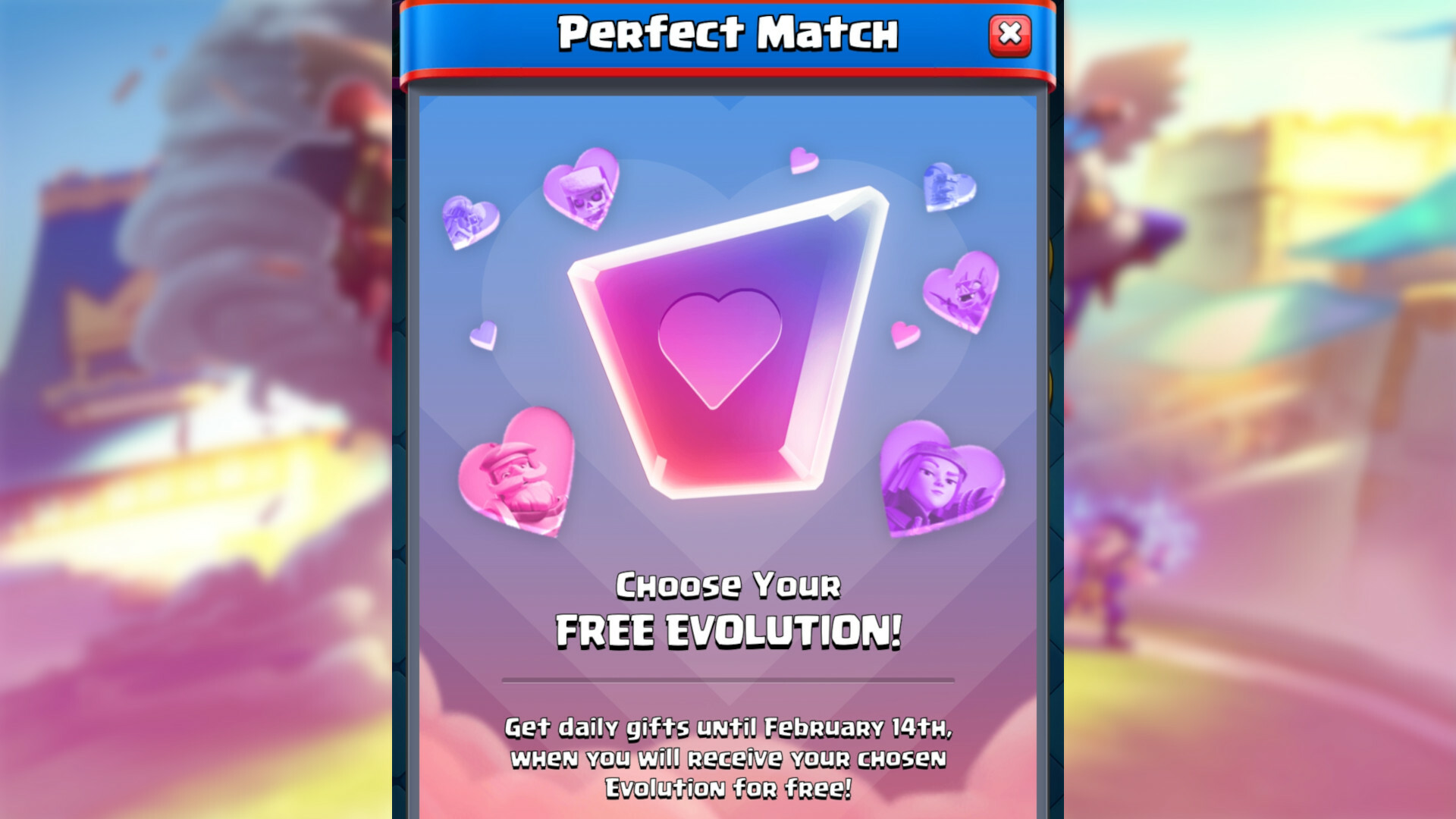 Clash Royale A Perfect Match Event Free Card Evolution