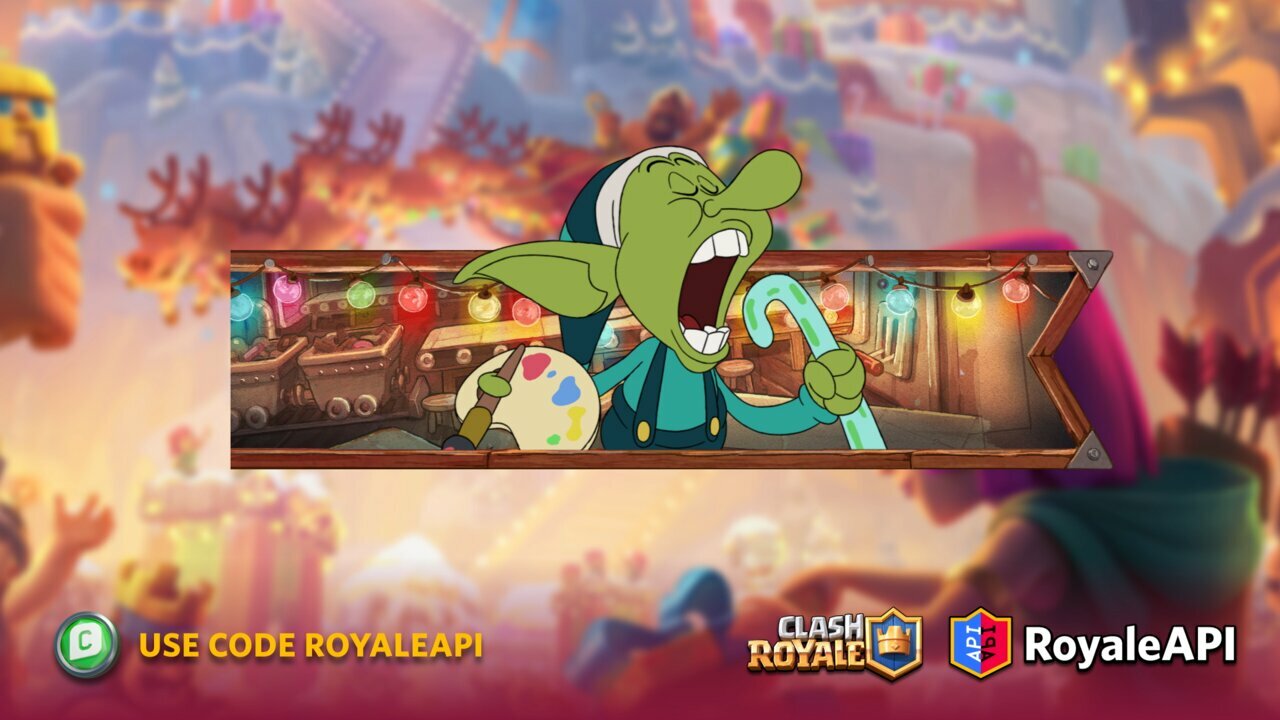 Clash Royale December Season 42 Clashmas Battle Banner Supercell Clashmas Goblin